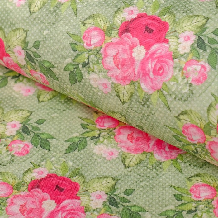 Ткани для пэчворка &quot;Великолепный розарий&quot;, 120г/кв.м, №8