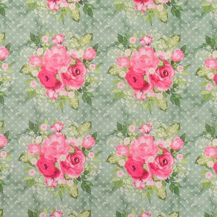 Ткани для пэчворка "Великолепный розарий", 120г/кв.м, №14