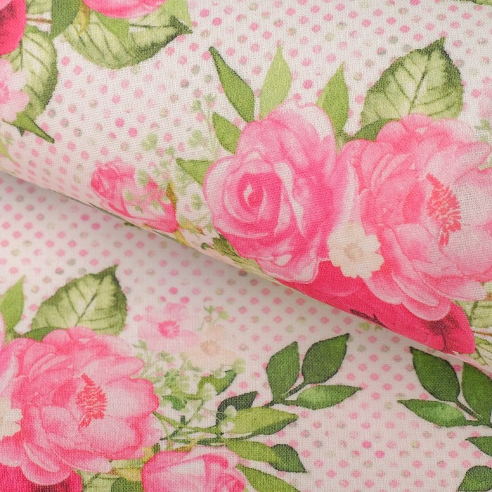Ткани для пэчворка &quot;Великолепный розарий&quot;, 120г/кв.м, №15