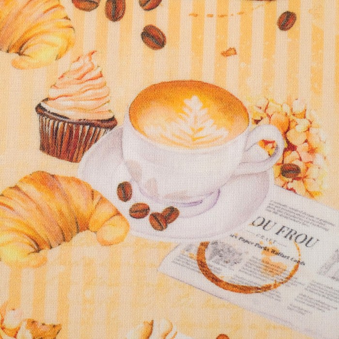 Ткани для пэчворка "Кофе-тайм", 120г/кв.м, №1