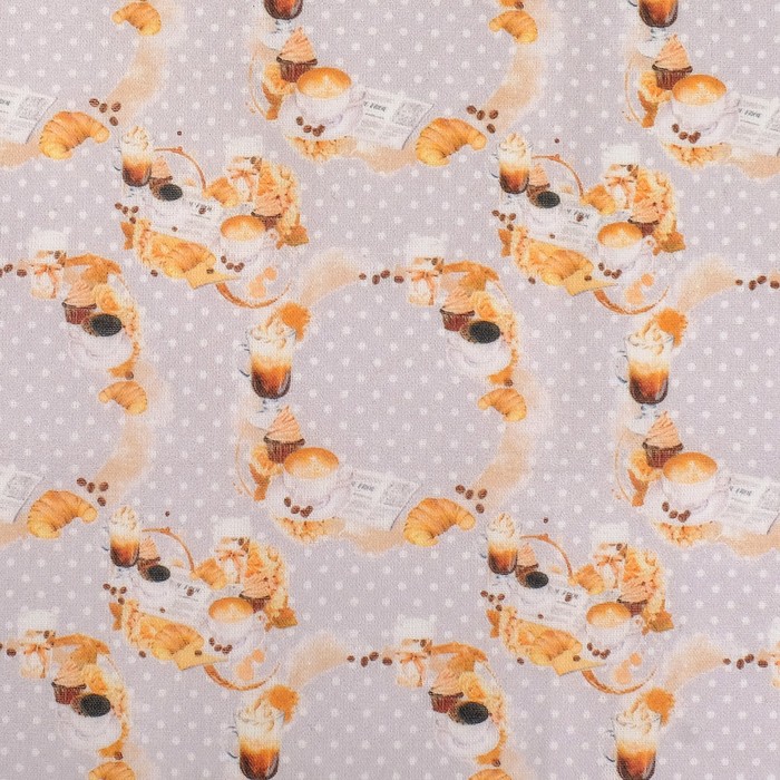 Ткани для пэчворка "Кофе-тайм", 120г/кв.м, №3