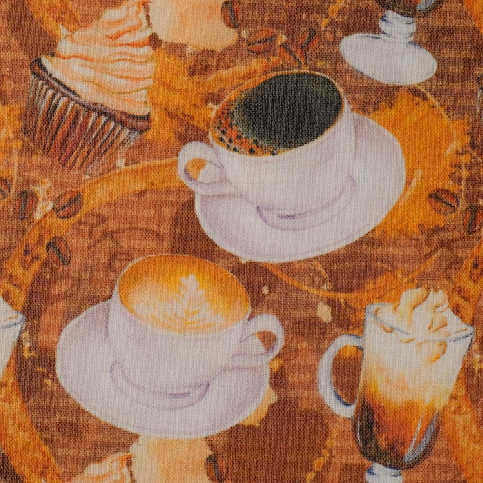 Ткани для пэчворка "Кофе-тайм", 120г/кв.м, №11