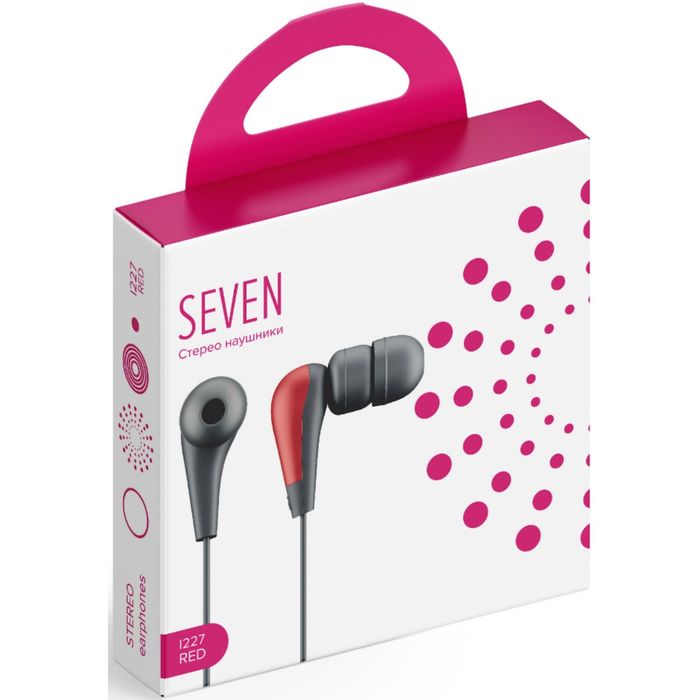Наушники Seven модель I227, красные