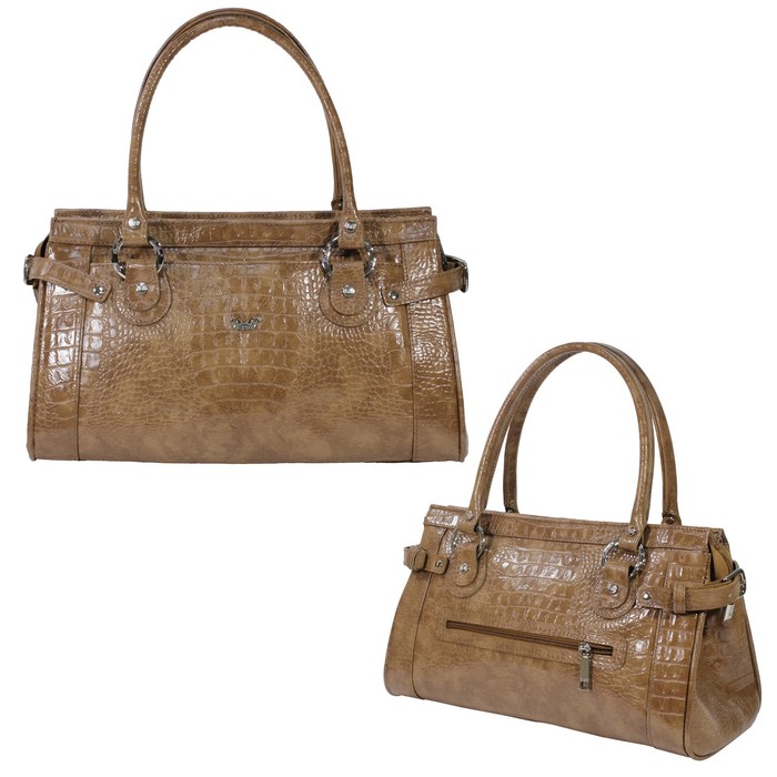 Сумка женская, отдел на молнии, наружный карман, цвет коричневый