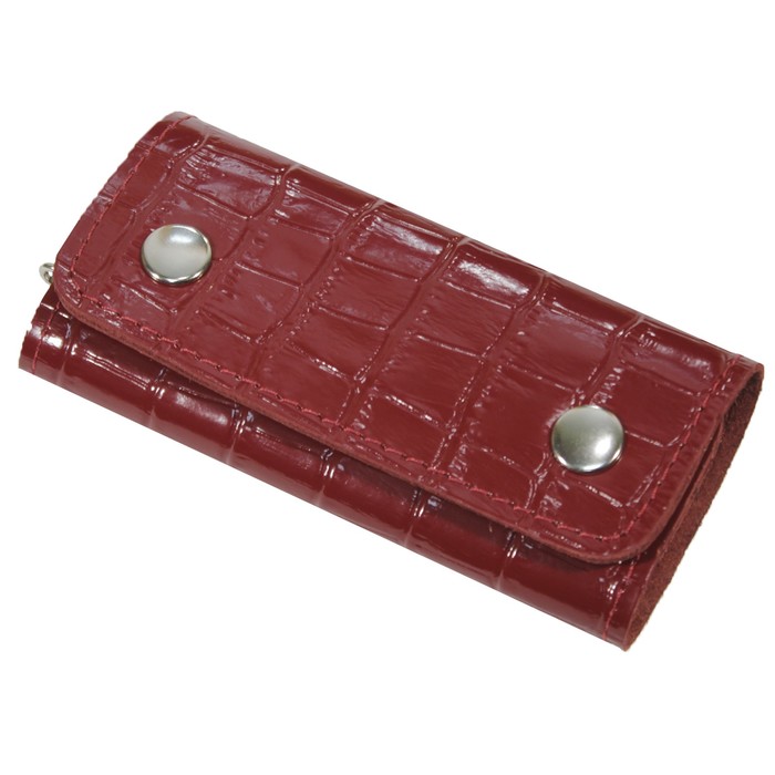 Ключница на кнопке, цвет красный