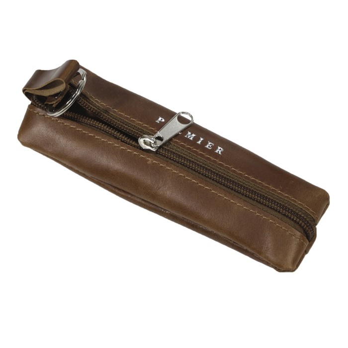 Ключница на молнии, цвет коричневый