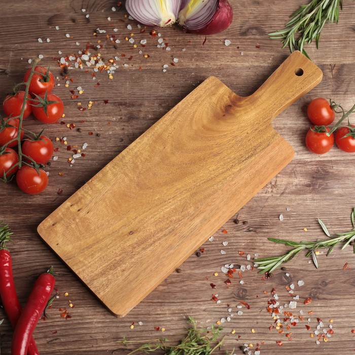 Доска для подачи из акации 35х13х1,5 см УЦЕНКА