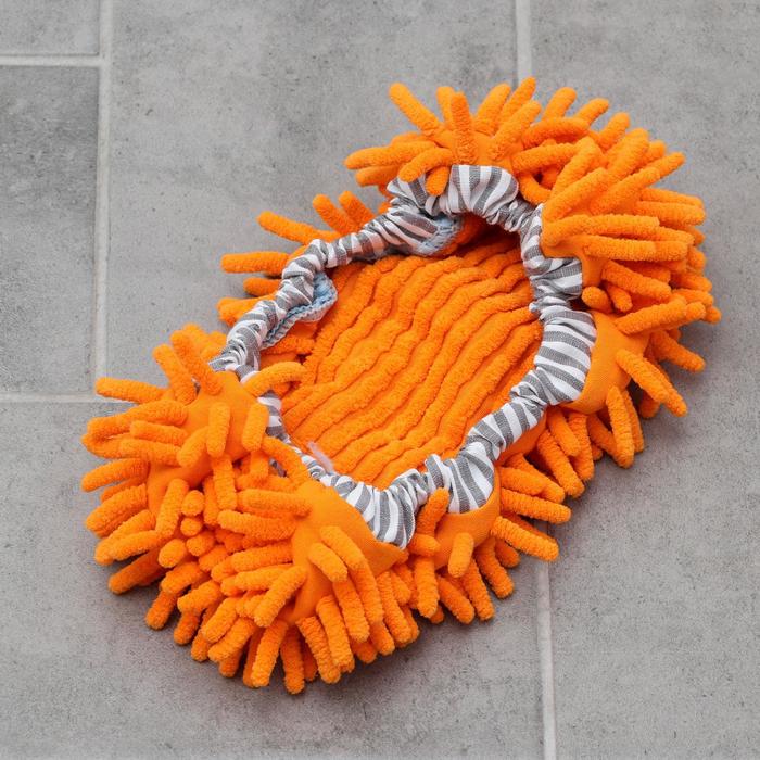 Насадка для плоской гибкой швабры, букля на резинке 29х13 см