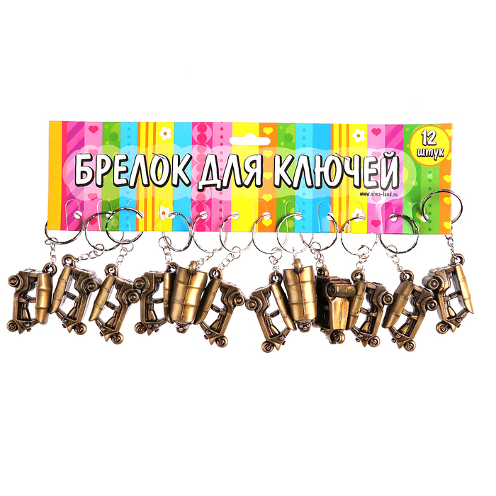 Брелок пластик под металл "Ретроавтомобиль" 4,2х2,8х2 см