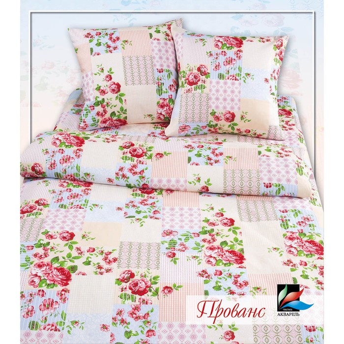 Постельное бельё 1,5 сп. Прованс розовый 150х215, 145х215, 70х70 2шт бязь 105г/м хл100%