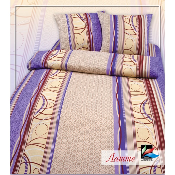 Постельное бельё 2 сп. Латте бежевое 180х215, 175х215, 70х70 2шт бязь 105г/м хл100%