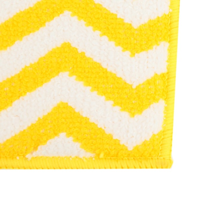 Коврик для сушки посуды 30х40 см "Зигзаг", микрофибра, цвет желтый