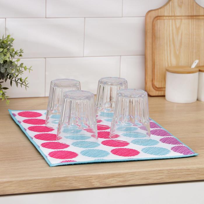 Коврик для сушки посуды 30х40 см "Твистер", микрофибра