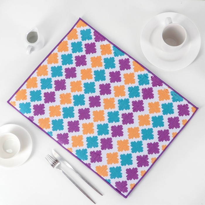 Коврик для сушки посуды 38х51 см "Витраж", микрофибра