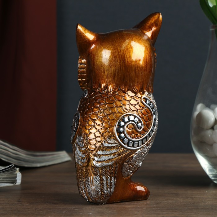 Сувенир полистоун "Совёнок Ёся" зеркальные квадратики МИКС 15х7х6,5 см