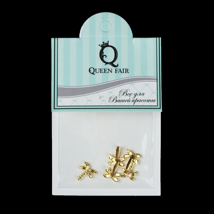 Декоративный элемент "Пальма", 5шт, цвет золотой