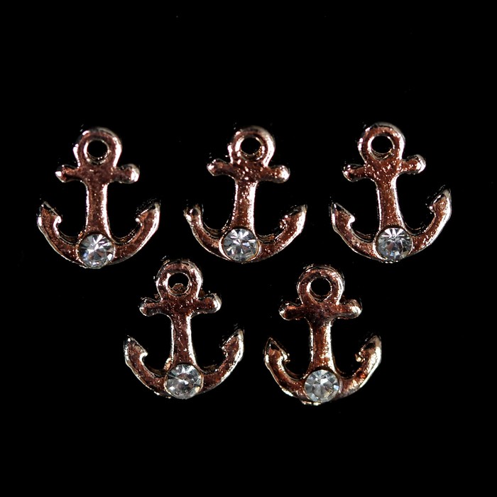 Декоративный элемент "Якорь", 5шт, цвет бронзовый