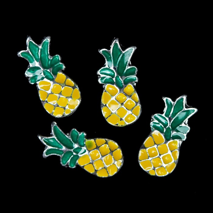 Декоративный элемент "Ананас", 4шт, цвет жёлтый