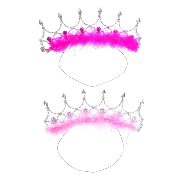 Корона "Волшебство" с резинкой цвета МИКС