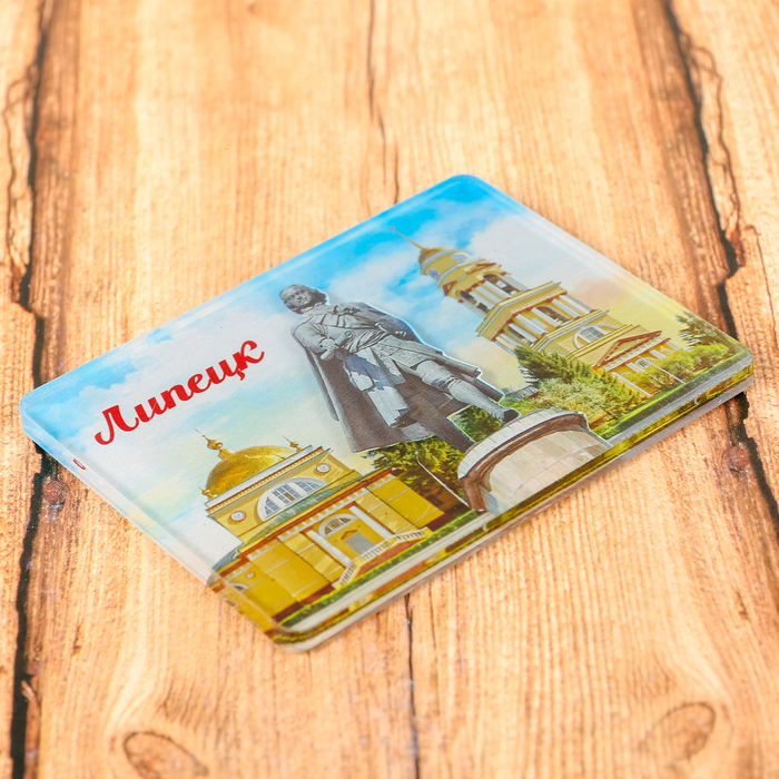 Акриловый магнит «Липецк» (Памятник Петру Первому), 7,5 х 5,5 см