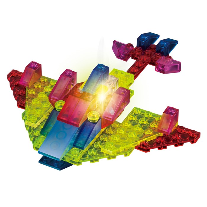 Светящийся конструктор Crystaland «Акула», 4 в 1, 66 деталей