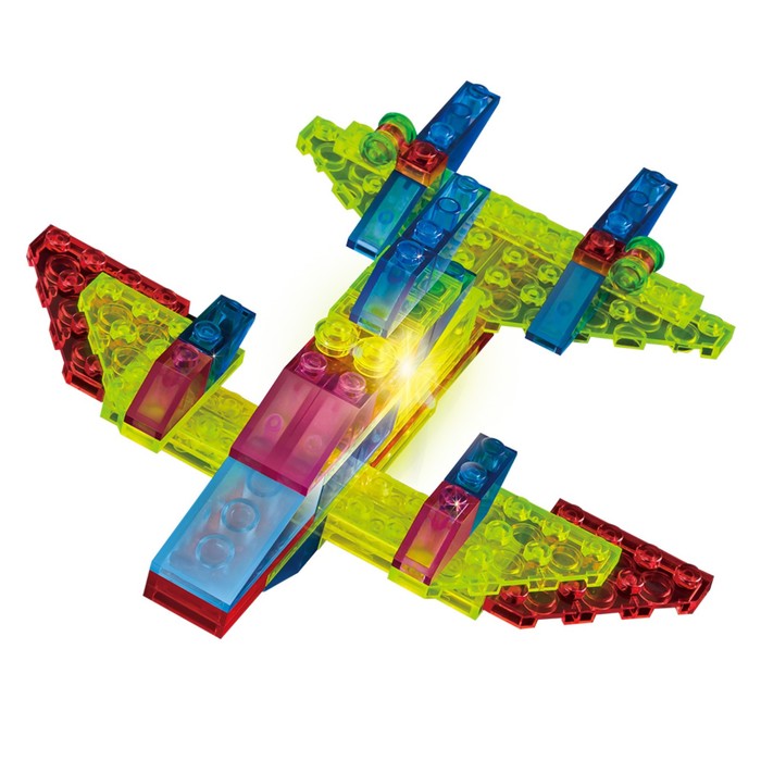 Светящийся конструктор Crystaland «Акула», 4 в 1, 66 деталей
