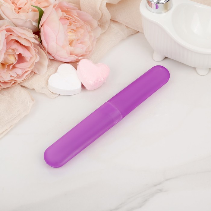 Футляр для зубной щетки 20 см, матовый, цвет МИКС