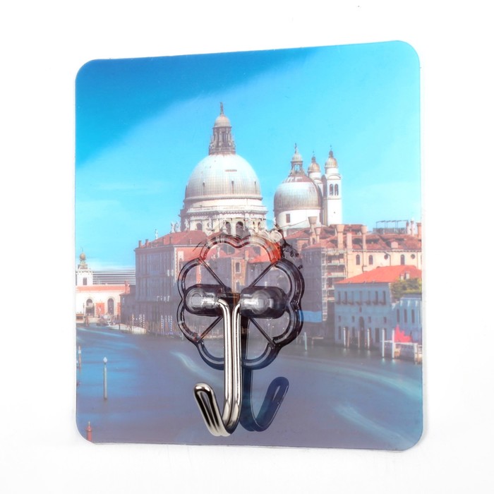 Крючок-наклейка "Города мира", цвет МИКС