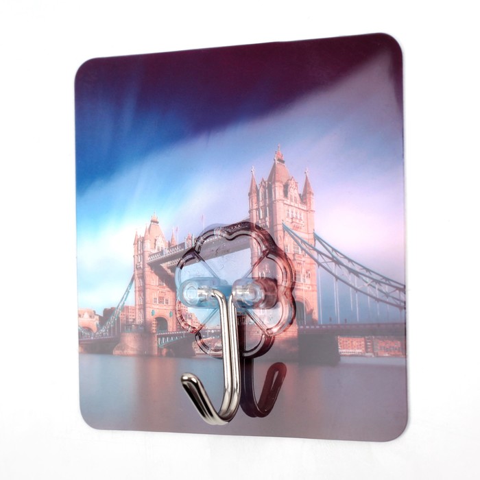 Крючок-наклейка "Города мира", цвет МИКС