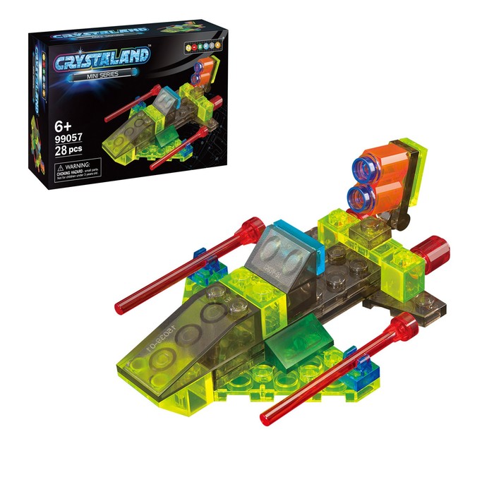 Светящийся конструктор Crystaland «Транспорт», 10 видов