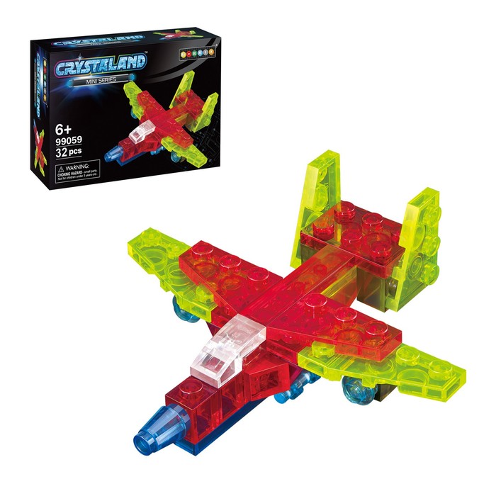 Светящийся конструктор Crystaland «Транспорт», 10 видов