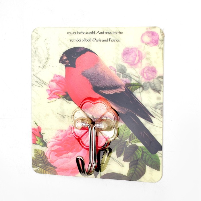 Крючок-наклейка "Птицы", цвета МИКС