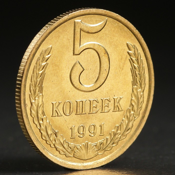 Монета &quot;5 копеек 1991 года&quot; л