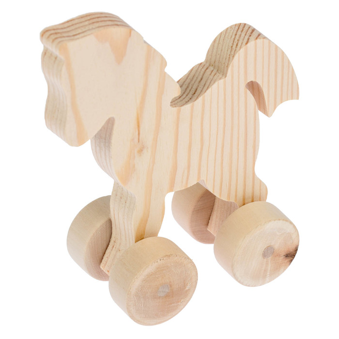 Заготовка для творчества «Лошадка», на колесах, 1,7х11х13 см