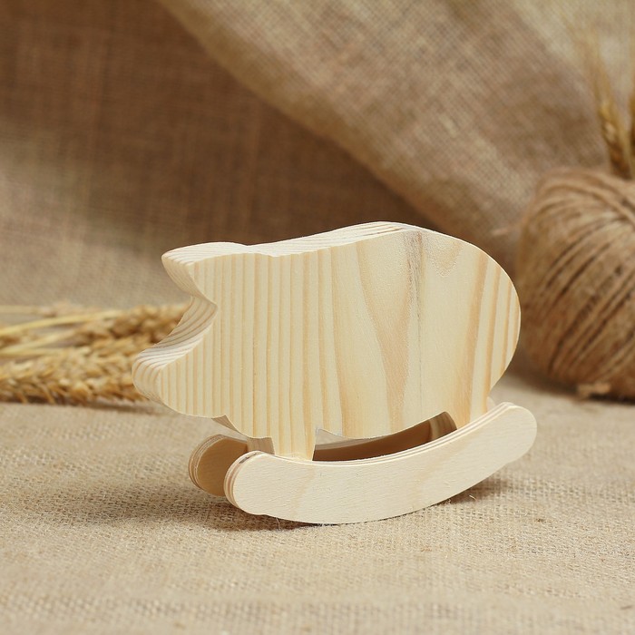 Заготовка для творчества «Свинка - качалка», 3×14×9,5 см