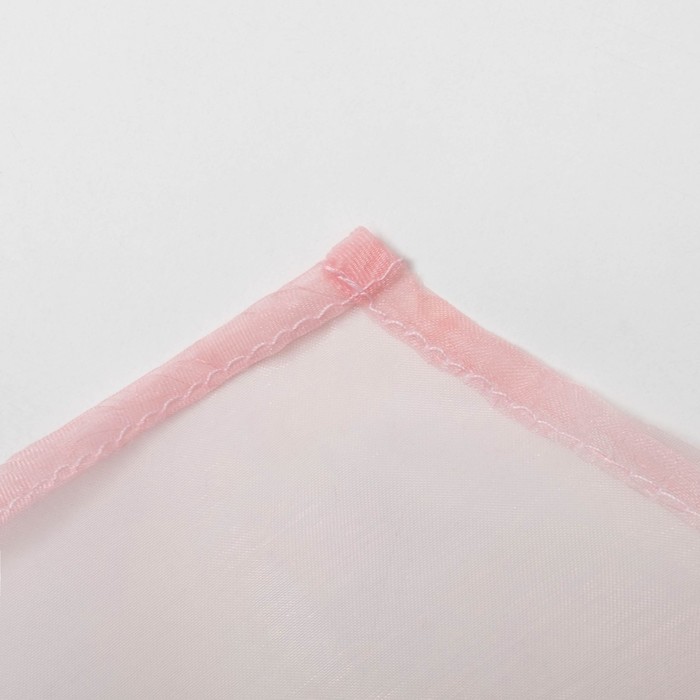 Штора Органза 145*150 см на шторной лентой светло-розовый, 100% пэ