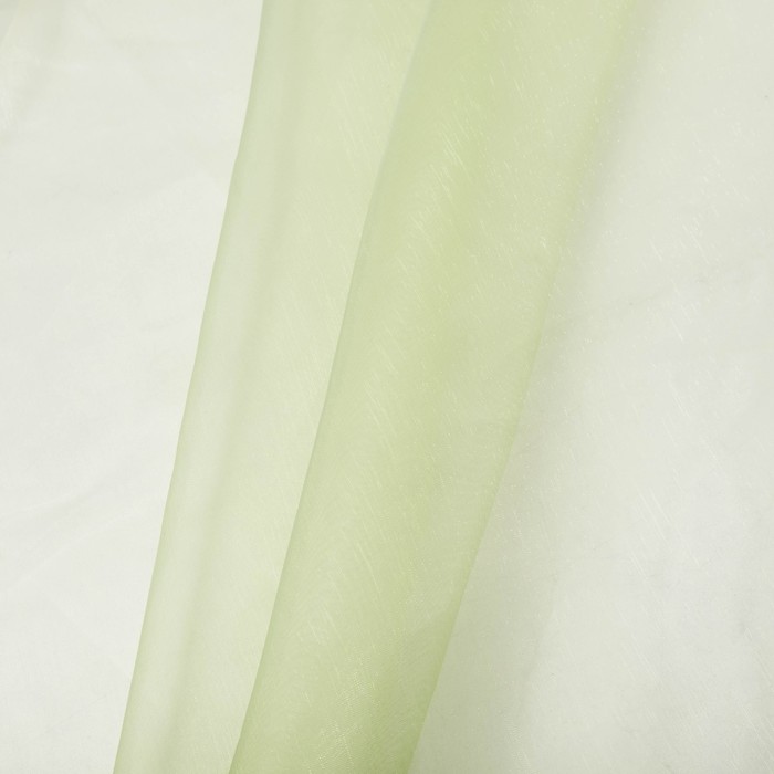 Штора Органза 145*150 см на шторной лентой фисташка, 100% пэ