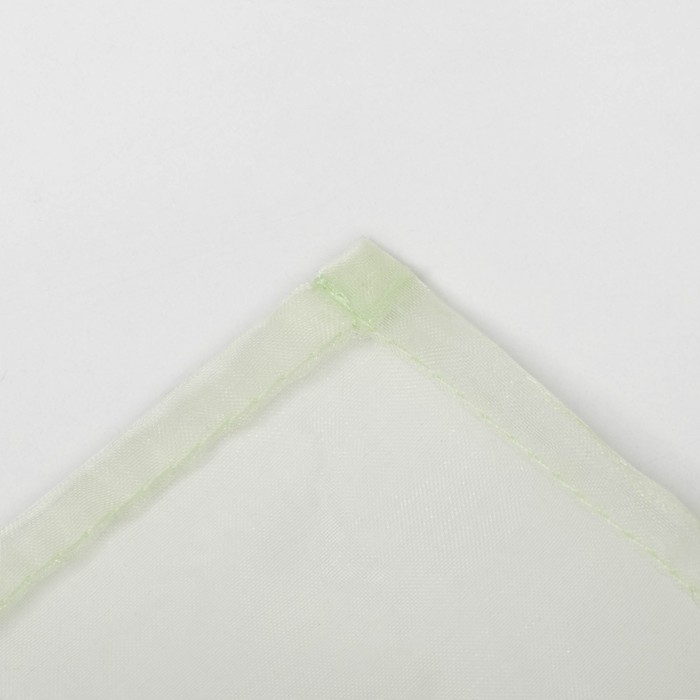 Штора Органза 145*150 см на шторной лентой фисташка, 100% пэ