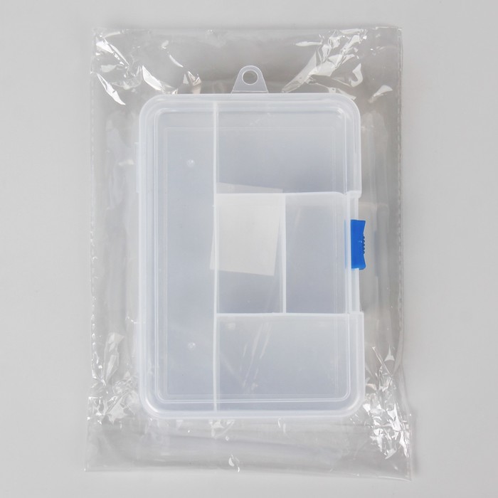 Контейнер для декора, 5 ячеек, цвет прозрачный