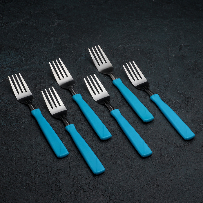 Набор столовых приборов "Радуга", 24 шт, цвета МИКС