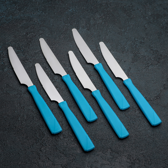 Набор столовых приборов "Радуга", 24 шт, цвета МИКС