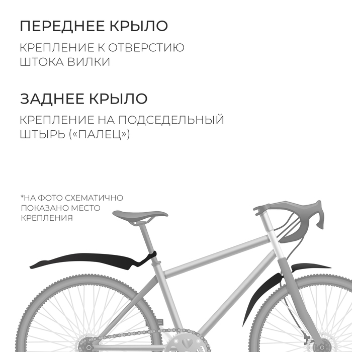 фото Набор крыльев 26" dream bike xgnb-034-2, пластик