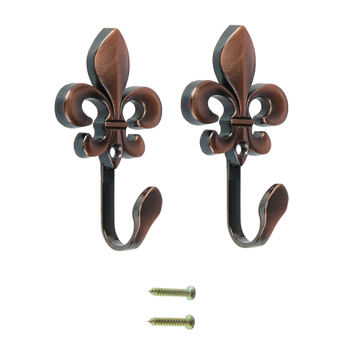 Крючок для штор KS004, однорожковый, цвет медь