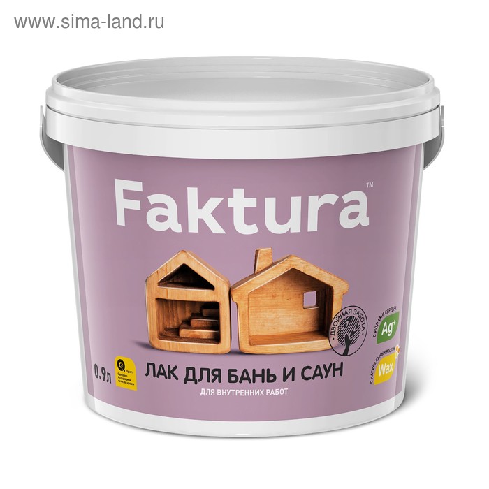 Лак для бань и саун FAKTURA, 0,9л