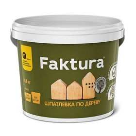 

Шпатлевка FAKTURA по дереву белая, банка 0,8 кг