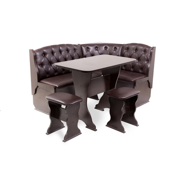 Кухонный уголок Орхидея Люкс 1500х1100х840 Венге/Коричневый темн