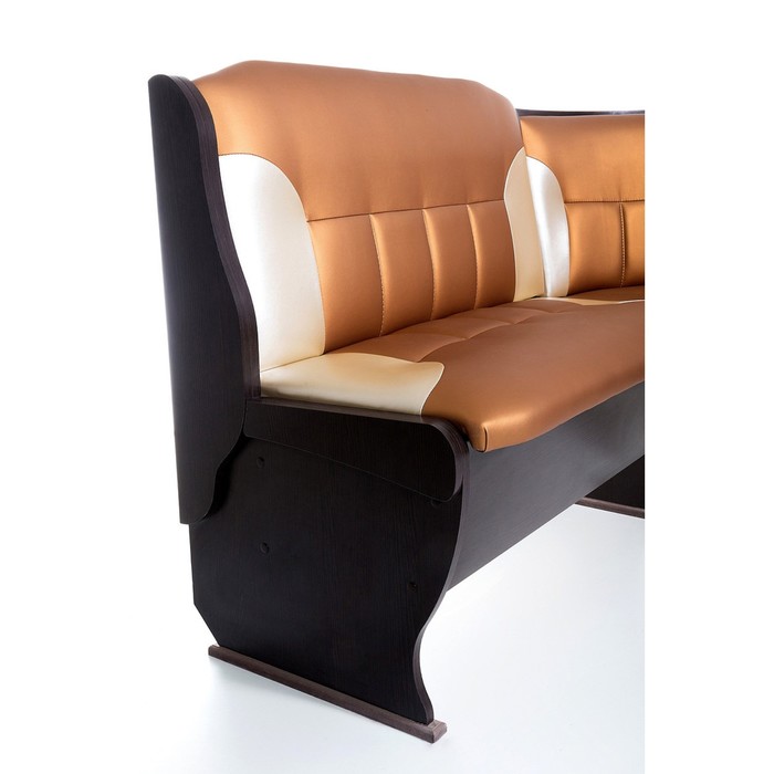 Кухонный уголок Орхидея 1500х1100х840 Венге/Золото/Беж