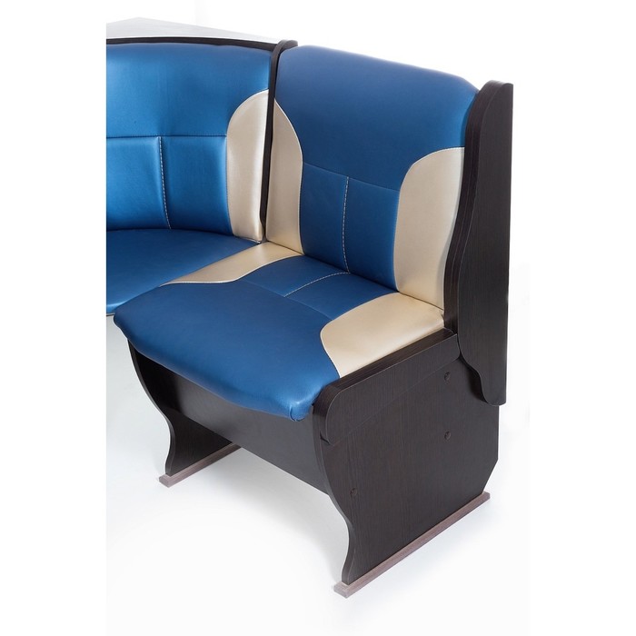 Кухонный уголок Орхидея 1500х1100х840 Венге/Синий/Беж