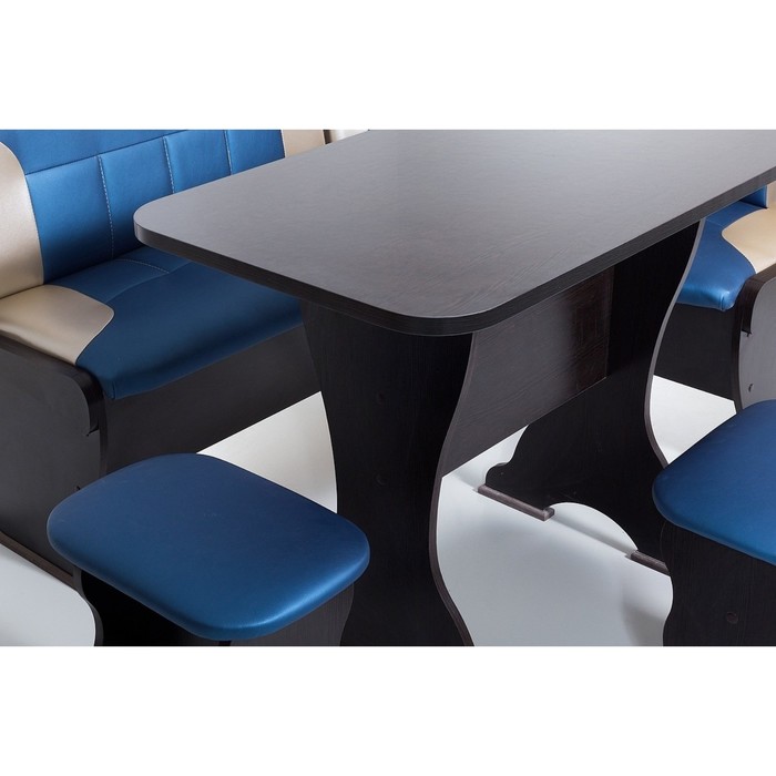 Кухонный уголок Орхидея 1500х1100х840 Венге/Синий/Беж