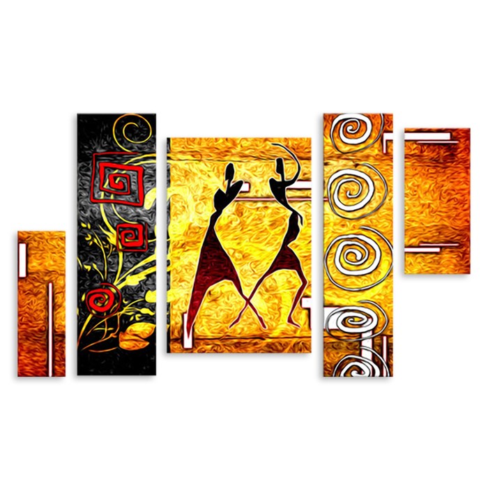 Модульная картина "Африканские узоры" 150*87 см